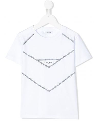 T-Shirt mm giro stampa carré V cut + logo