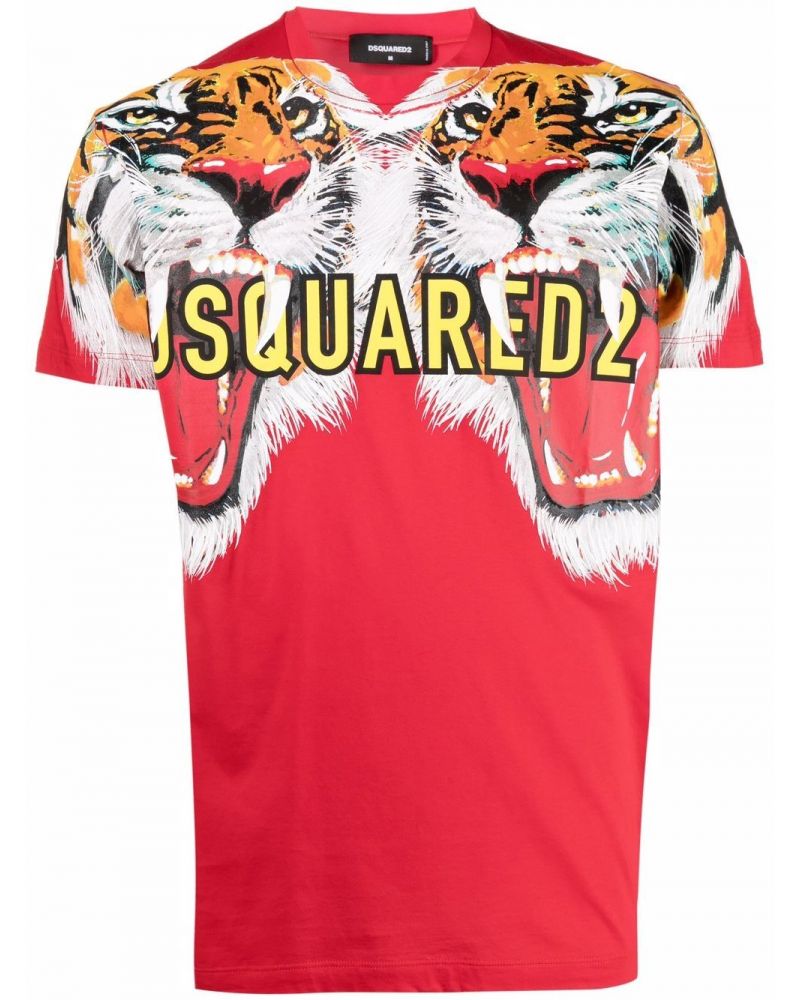 T-Shirt mm giro Dsquared tigre