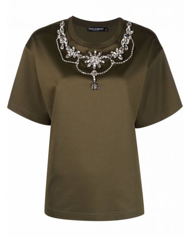 T-Shirt mm jersey + collana cristalli