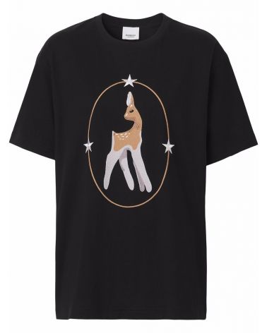 T-Shirt mm giro c/grafica cervo