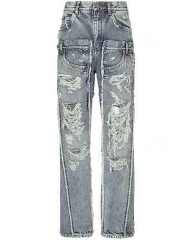 Jeans 5 tasche c/ rotture